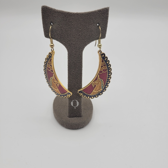 Source Unknown Jewelry - Vintage Gold tone Colorful Unicorn Cloisonne Dangle Earrings